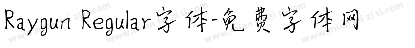 Raygun Regular字体字体转换